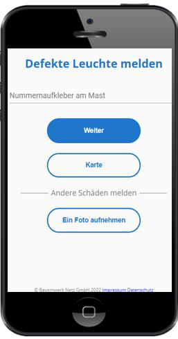 Web-App auf Smartphone